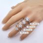 Matrix Simulated Round Diamond Solitaire Engagement ring, Swarovski Zirconia 2,3 &amp; 4 carat size