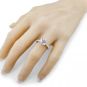 Central Diamond Center VOUS Solitaire Engagement Rings w/Sides Series in Solid Sterling Silver with Pure Brilliance Zirconia