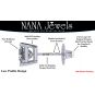 NANA Jewels Sterling Silver Princess Cut Pure Brilliance Zirconia Stud Earrings with a Surgical Stainless Steel Post (1.50cttw-4.0cttw)