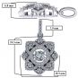 NANA Forever Love Dancing Stone Flower Pendant Necklace, Sterling Silver &amp; Pure Brilliance Zirconia