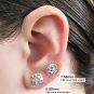 14K Solid Gold Post &amp; Sterling Silver 4 Prong Pure Brilliance Zirconia CZ Stud Earrings 1.00ctw - 8.00ctw