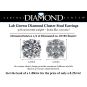 Sterling Silver &amp; CVD Diamonds 7 stone Cluster Earrings with 14k Gold Post