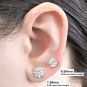 14K Solid Gold Post &amp; Sterling Silver 4 Prong Pure Brilliance Zirconia CZ Stud Earrings 1.00ctw - 8.00ctw