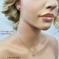 Heart Dancing Stone Necklace in Sterling Silver w/Pure Brilliance Zirconia