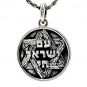 Central Diamond Center Star of David Am Israel Chai-Choice Lion or Shema Israel Preyer Necklace/Pendant