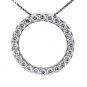 Sterling Silver Circle of Life Pendant Necklace – 5.00 Carat Cubic Zirconia (27 Stones, 3.50mm Each) – 925 Silver, 5g – Eternal Love Jewelry for Women