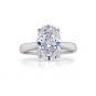 NANA Jewels 3ct Oval Simulated Diamond Engagement ring Solitaire Lucita Cz &amp; Silver
