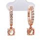 Sterling Silver Hoop Earrings with Round-Cut Simulated Diamond Dangle – 2.5 CTW CZ, Prong Set, Elegant Drop Hoops for Women