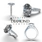 Central Diamond Center VOUS Solitaire Engagement Rings w/Sides Series in Solid Sterling Silver with Pure Brilliance Zirconia