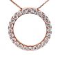 Sterling Silver Circle of Life Pendant Necklace – 5.00 Carat Cubic Zirconia (27 Stones, 3.50mm Each) – 925 Silver, 5g – Eternal Love Jewelry for Women