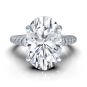 Central Diamond Center VOUS Solitaire Engagement Rings w/Sides Series in Solid Sterling Silver with Pure Brilliance Zirconia