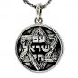 Central Diamond Center Star of David Am Israel Chai-Choice Lion or Shema Israel Preyer Necklace/Pendant