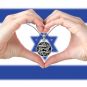 Central Diamond Center Star of David Am Israel Chai-Choice Lion or Shema Israel Preyer Necklace/Pendant